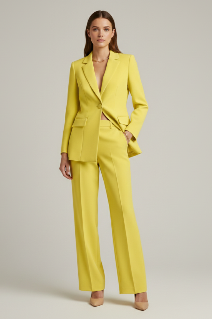 Suit Set – Structured Blazer and Wide-Leg Pants
