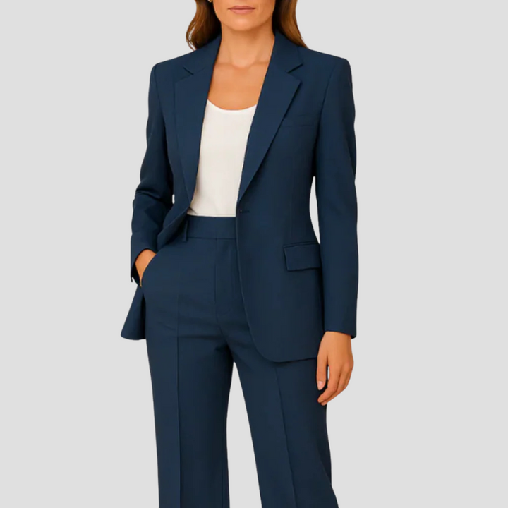 Valmira | Blazer and Straight Leg Pants Suit Set