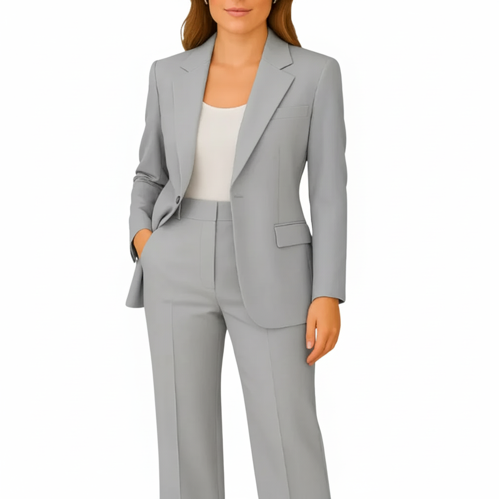 Valmira | Blazer and Straight Leg Pants Suit Set