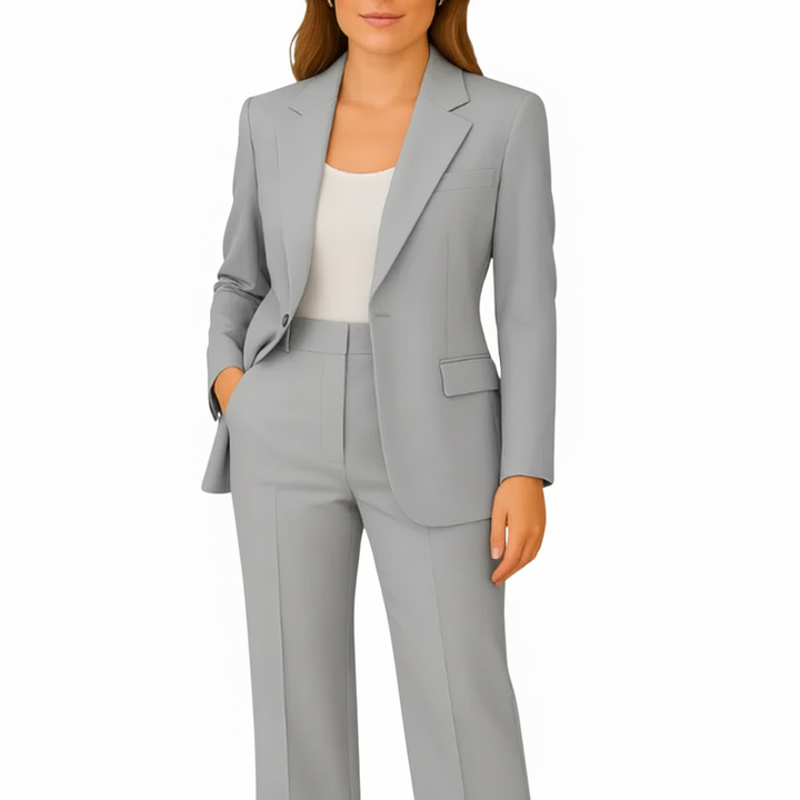 Valmira | Blazer and Straight Leg Pants Suit Set