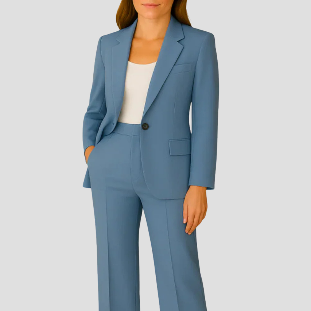 Valmira | Blazer and Straight Leg Pants Suit Set