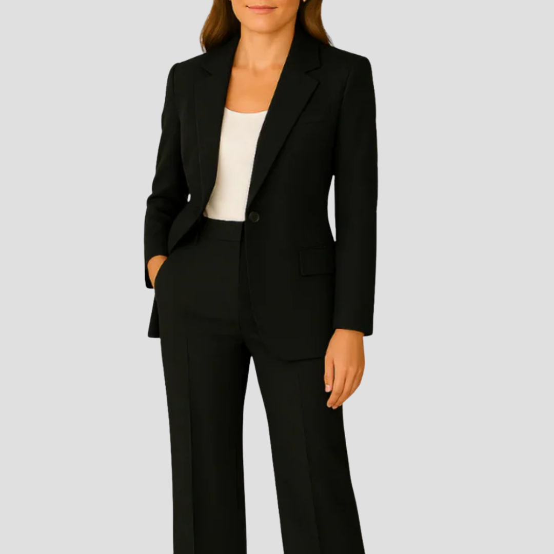 Valmira | Blazer and Straight Leg Pants Suit Set
