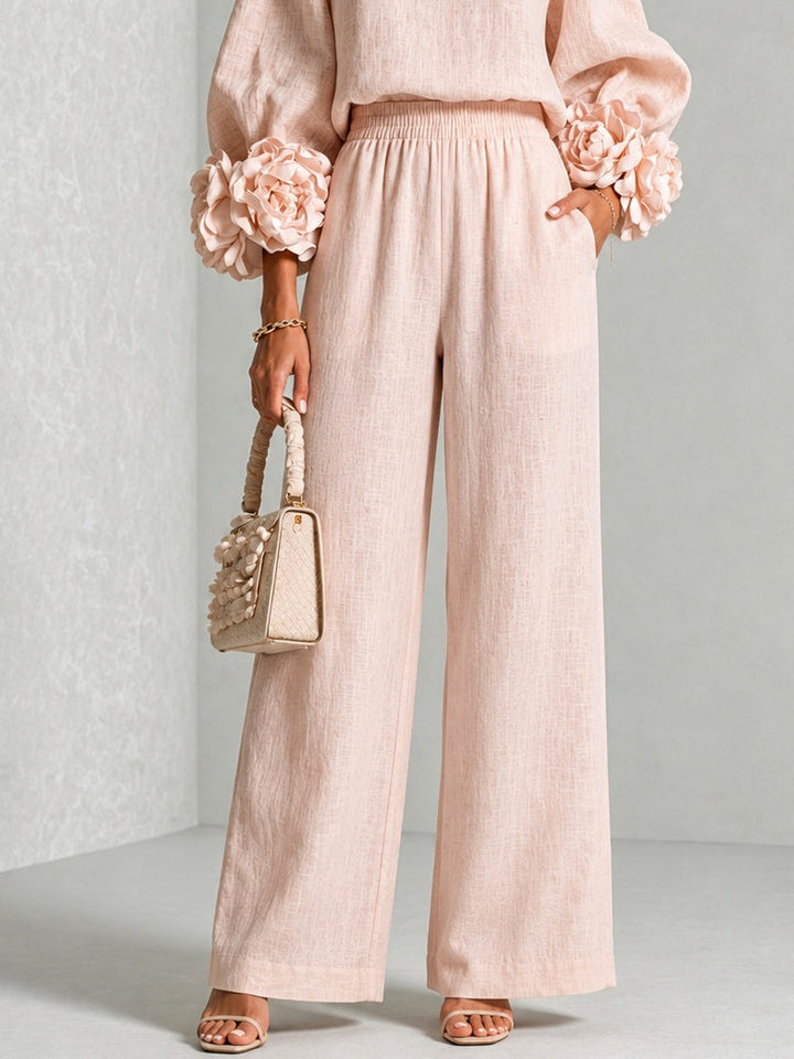 Rosalie | Two-Piece Set with Floral Cuffs