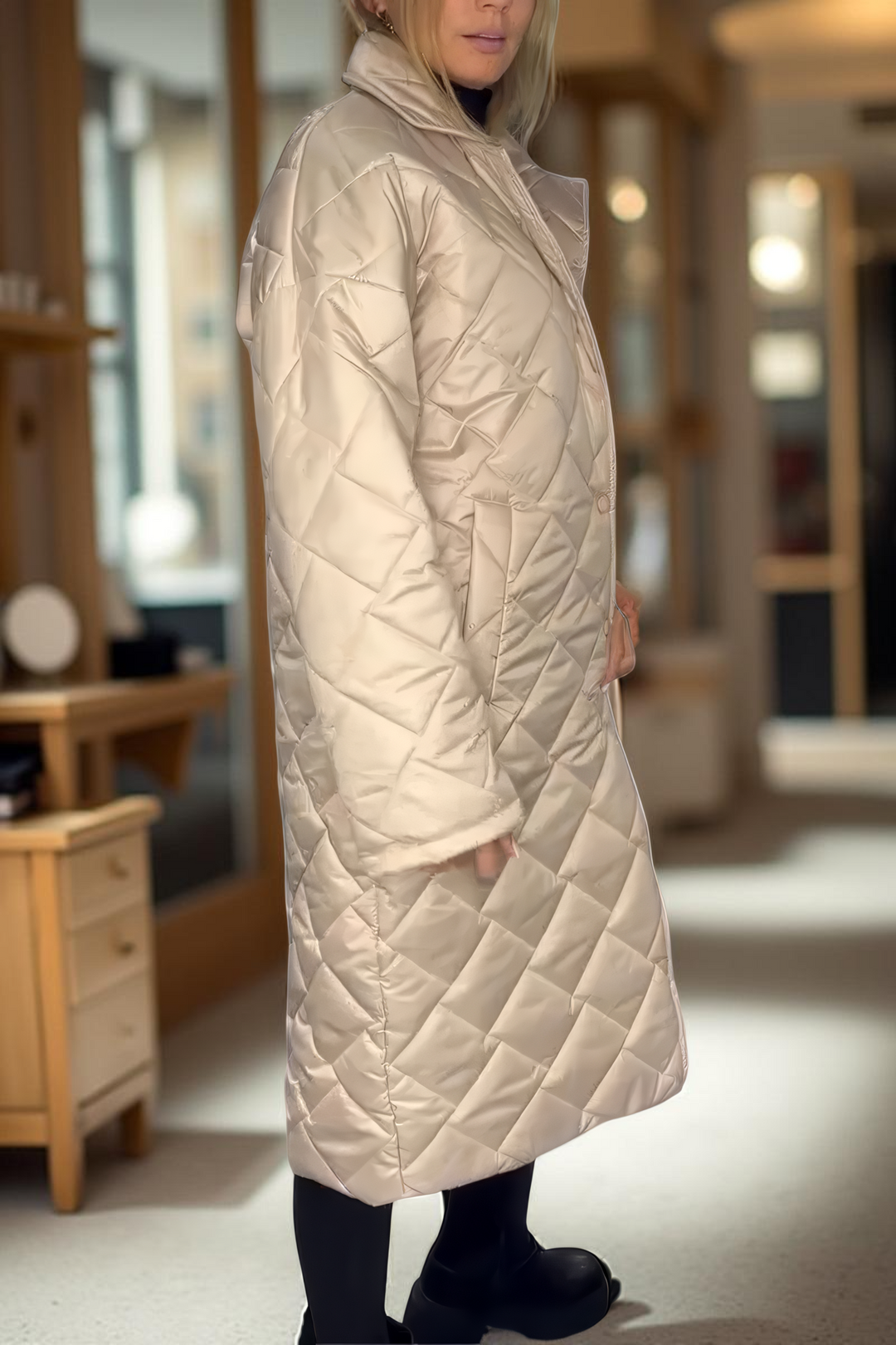 Beverly | Leopard-Lined Quilted Coat