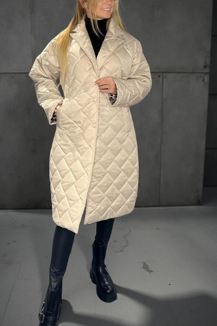 Beverly | Leopard-Lined Quilted Coat