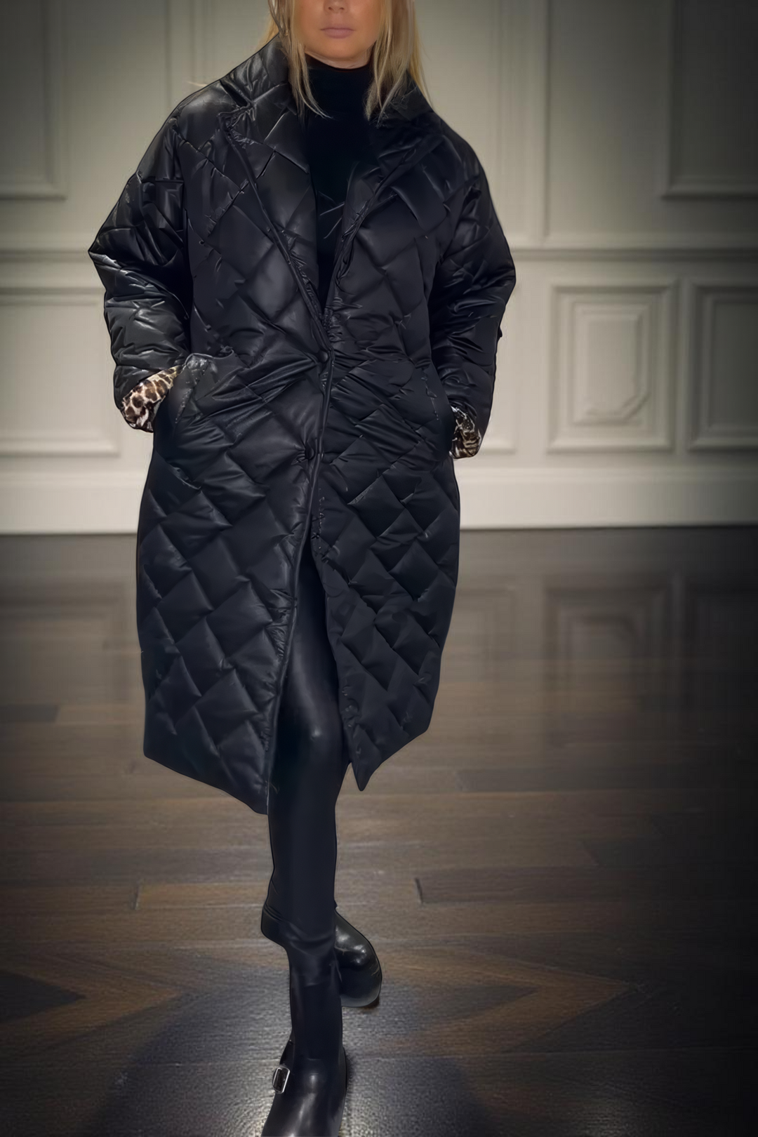 Beverly | Leopard-Lined Quilted Coat