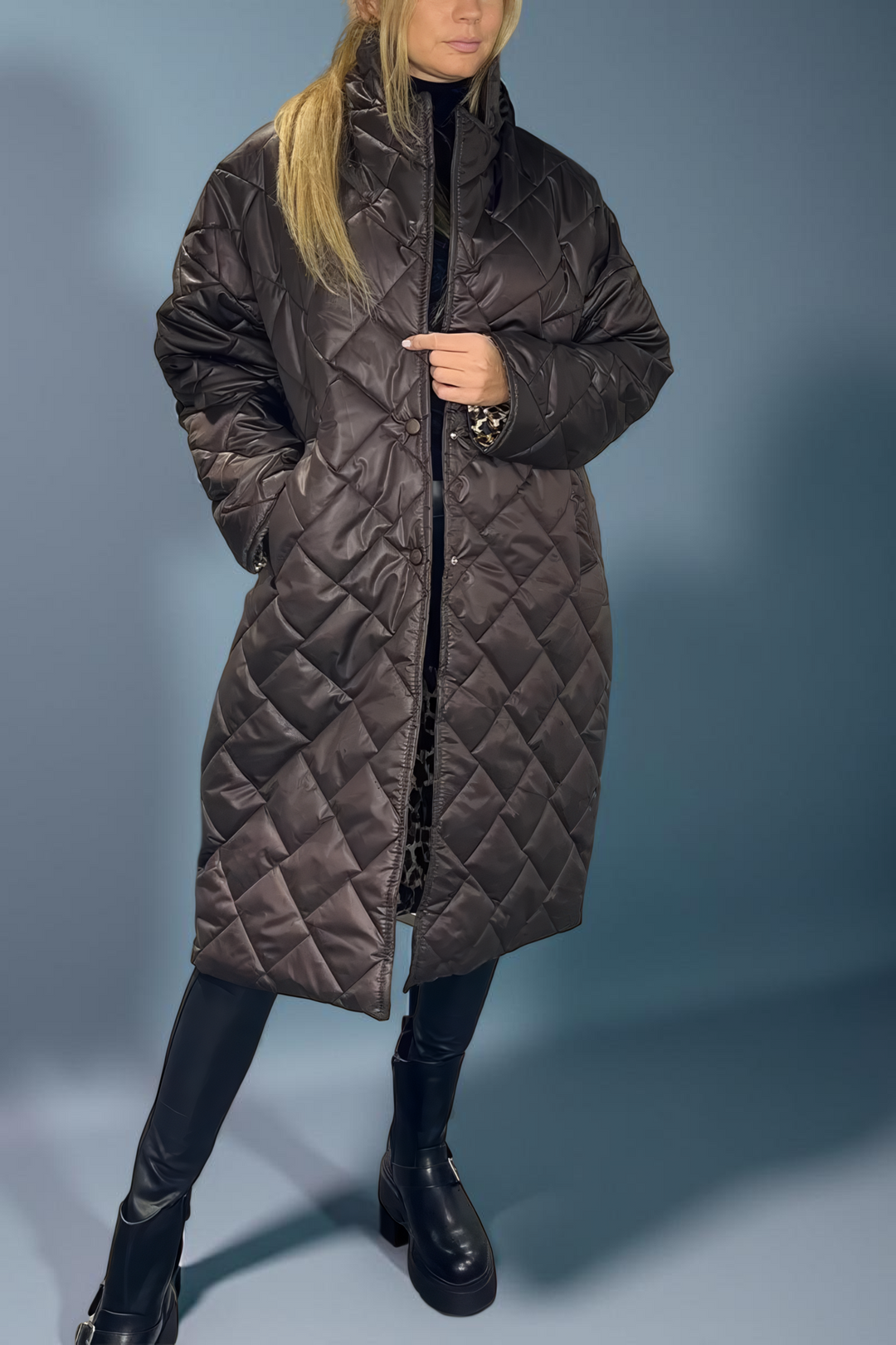 Beverly | Leopard-Lined Quilted Coat