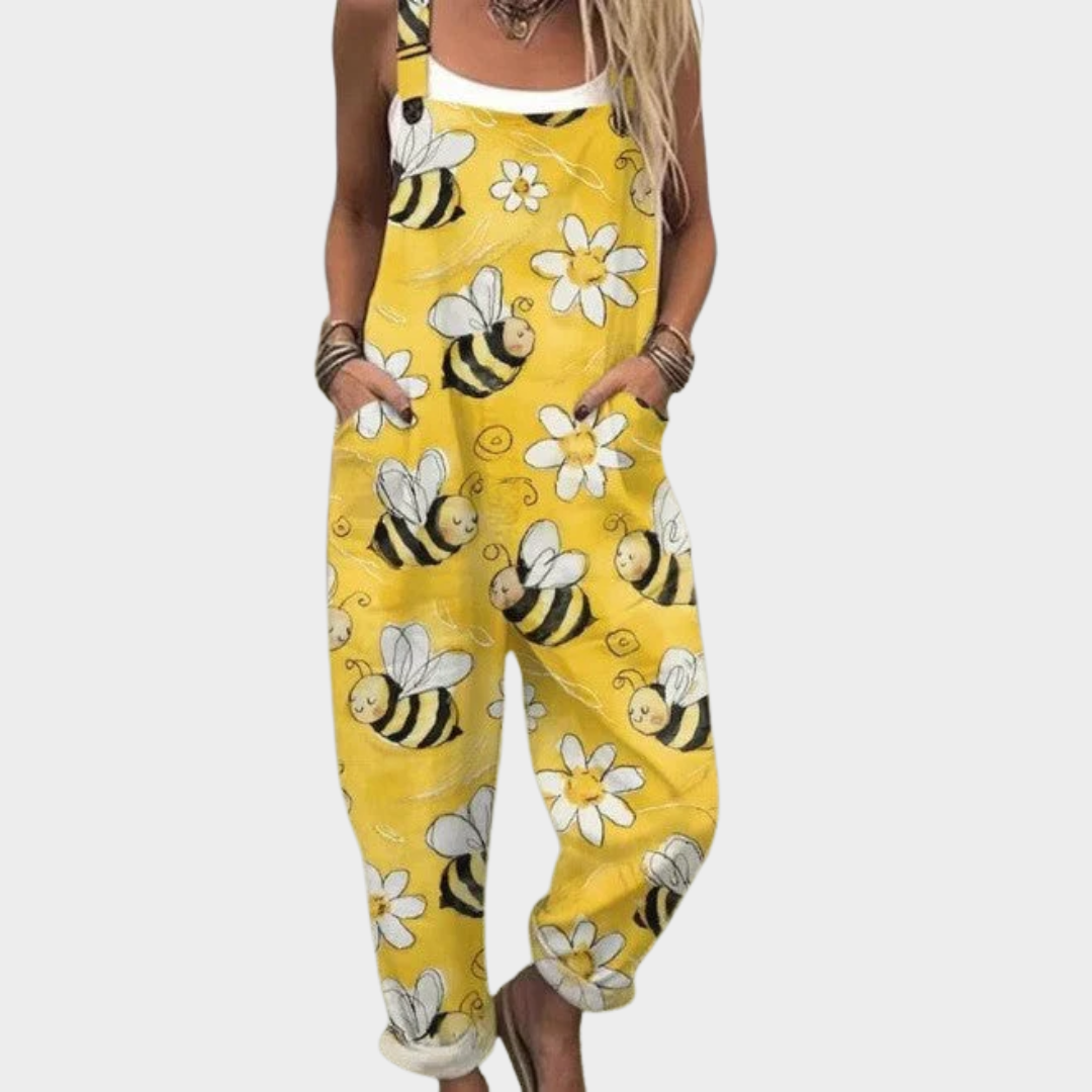 Loose Printed Overalls - Comfort and Casual Style