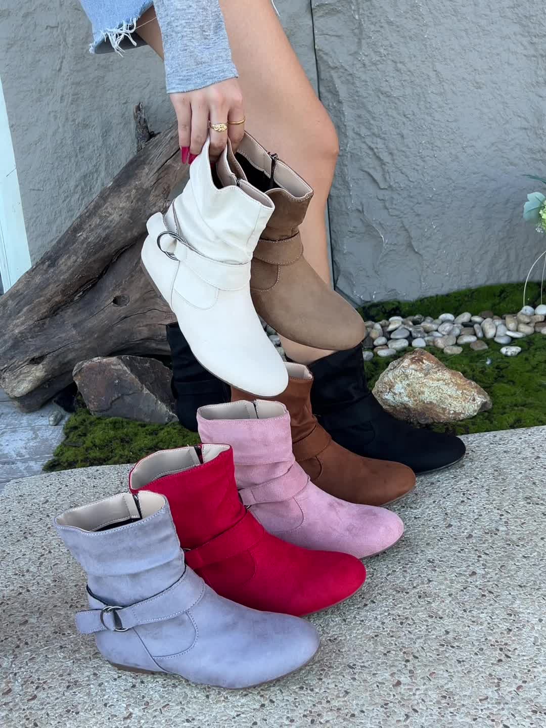 Mavis™ | Buckle-Detail Comfort Ankle Boots