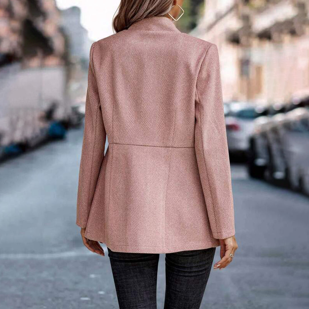 Amara | Pale Pink Textured Blazer