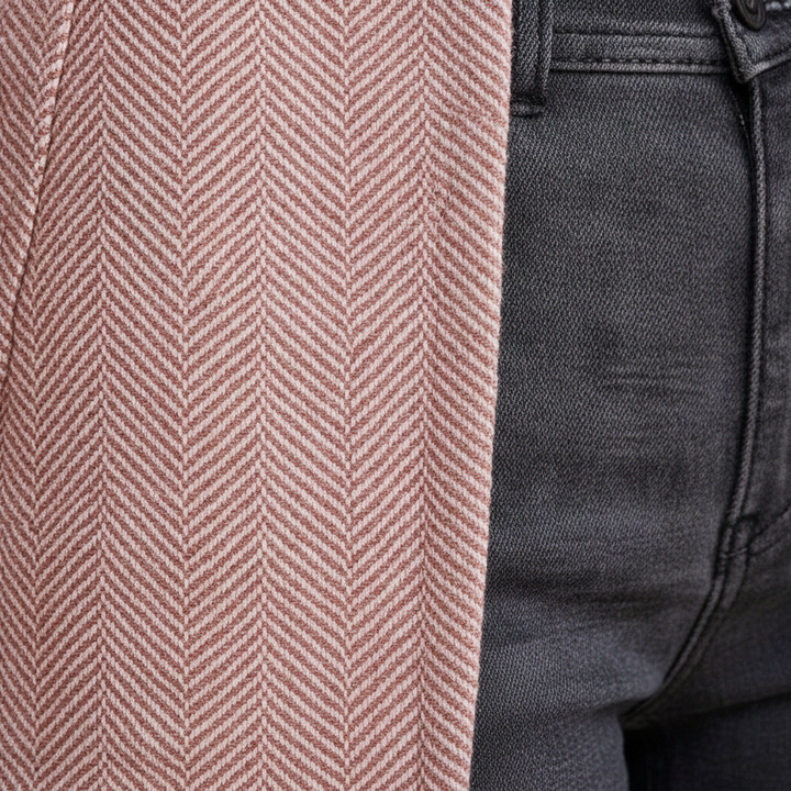 Amara | Pale Pink Textured Blazer