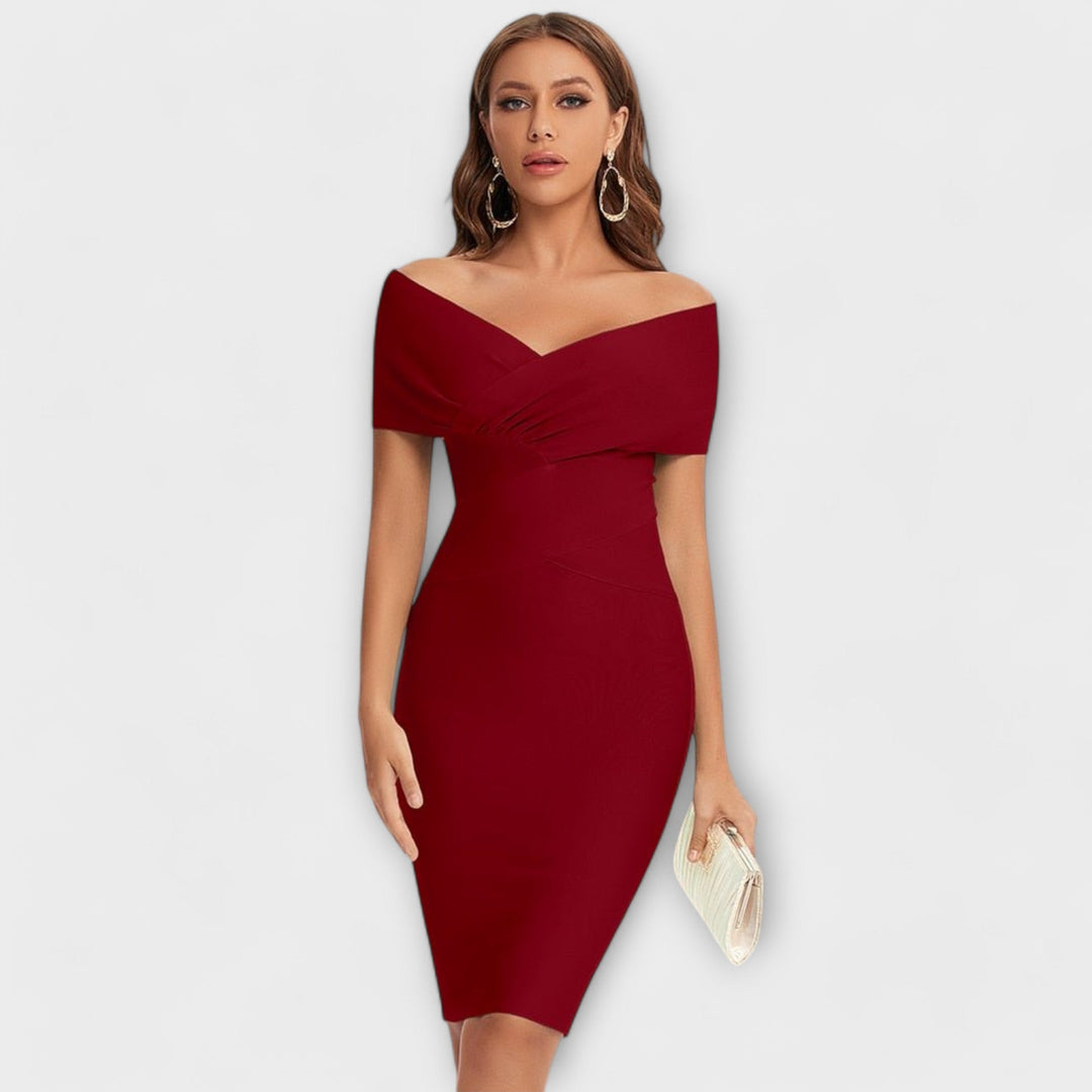 Livia™ | Elegant V-Neck Dress