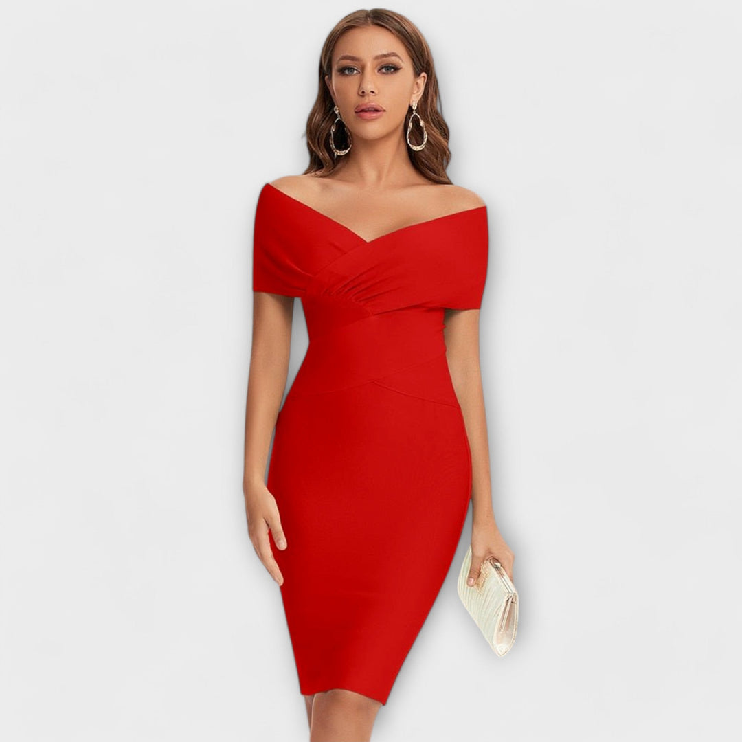 Livia™ | Elegant V-Neck Dress