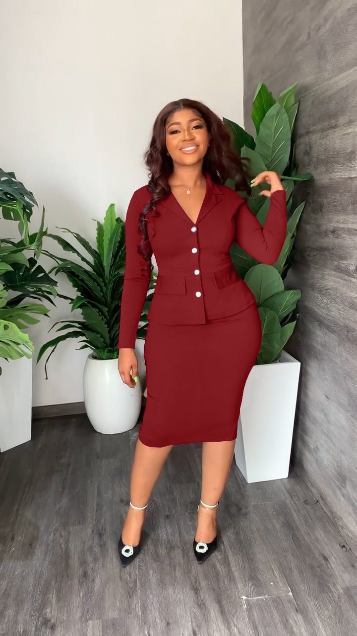 Élodie | Fitted blazer and pencil skirt set