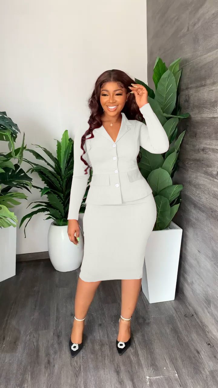 Élodie | Fitted blazer and pencil skirt set