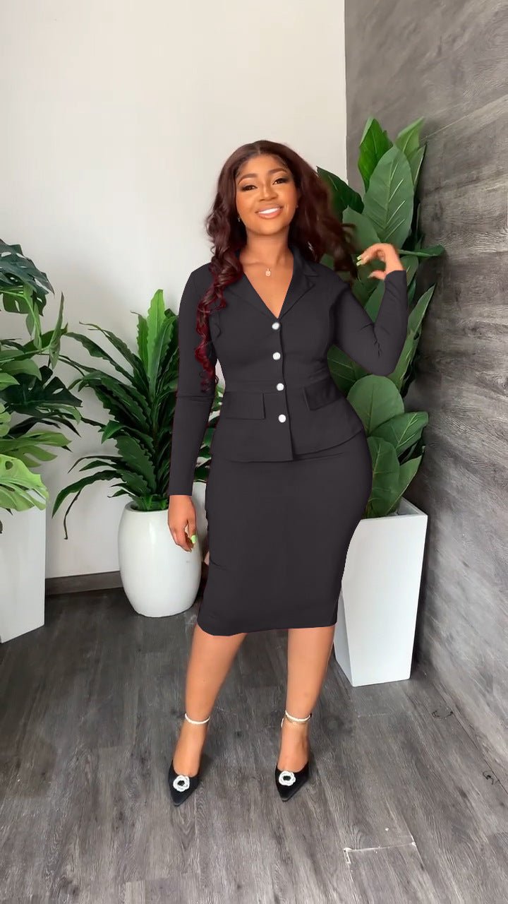 Élodie | Fitted blazer and pencil skirt set