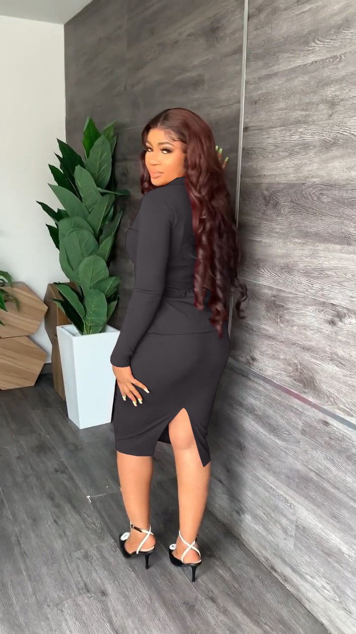 Élodie | Fitted blazer and pencil skirt set