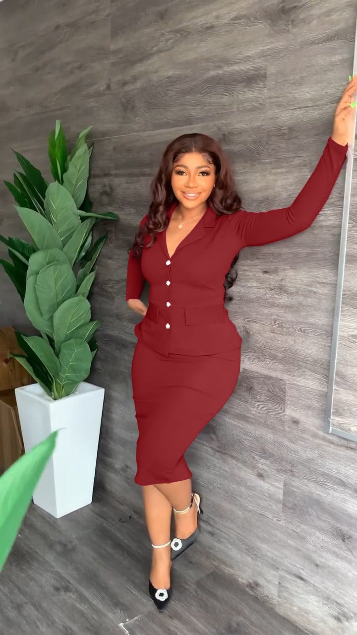Élodie | Fitted blazer and pencil skirt set