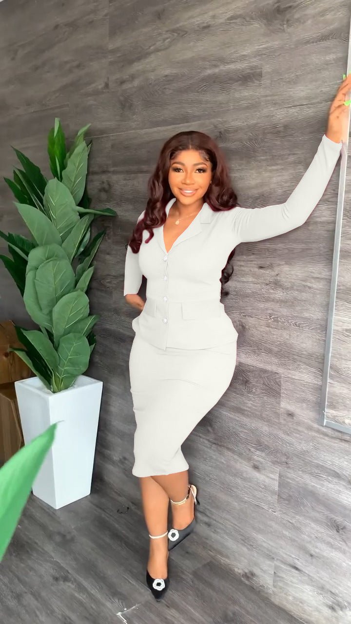 Élodie | Fitted blazer and pencil skirt set