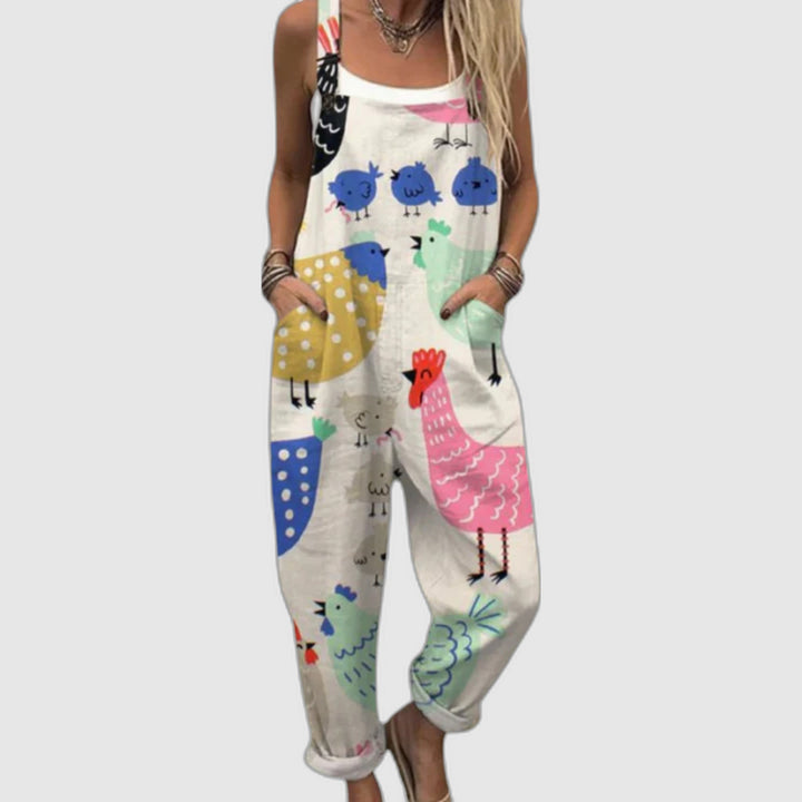 Clara | Loose-Fitting Printed Jumpsuit with Wide Legs