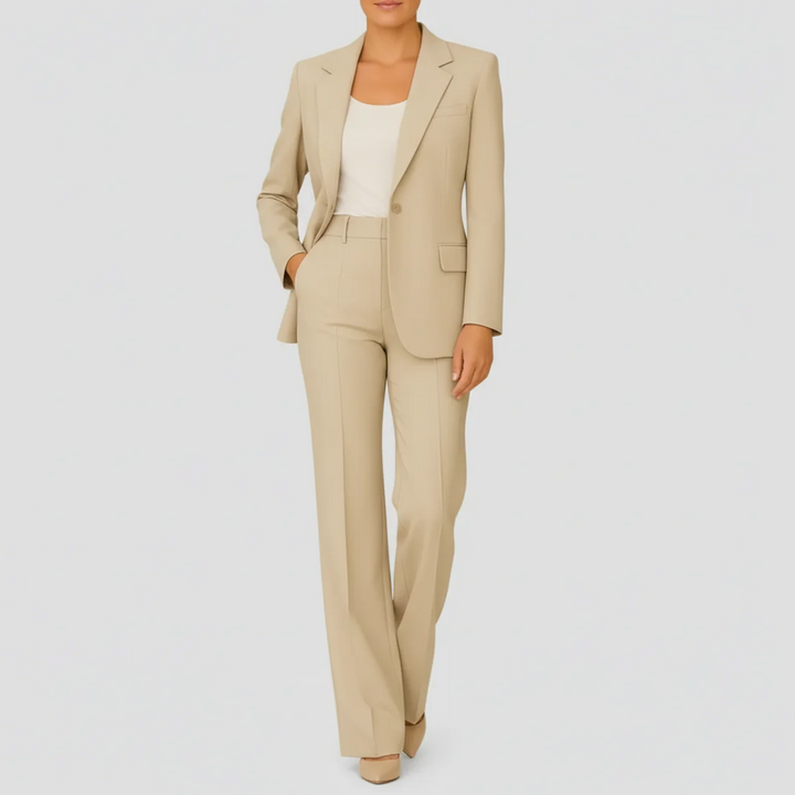 Valmira | Blazer and Straight Leg Pants Suit Set