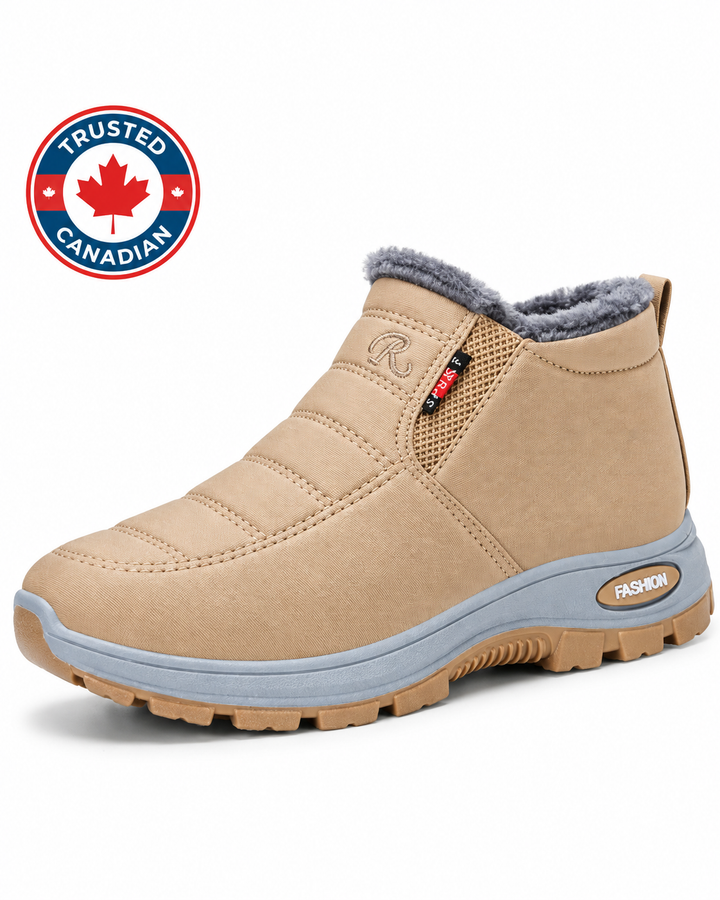 Sianna™ | Quilted Waterproof Slip-On Ankle Boots Beige