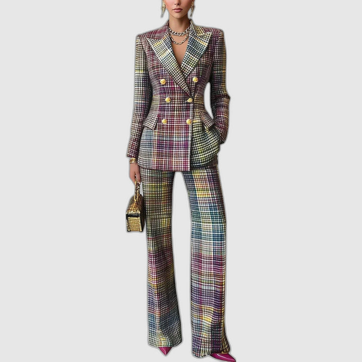 Eloise | Two-Piece Plaid Suit Set