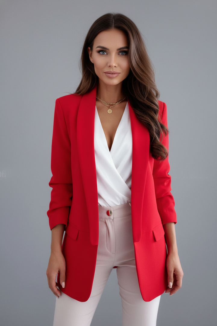 Elysia | Fitted Blazer with Crossed Collar