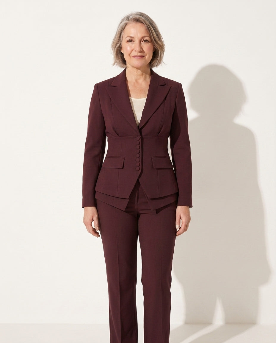 Anouk | Blazer and Wide Leg Trousers Suit
