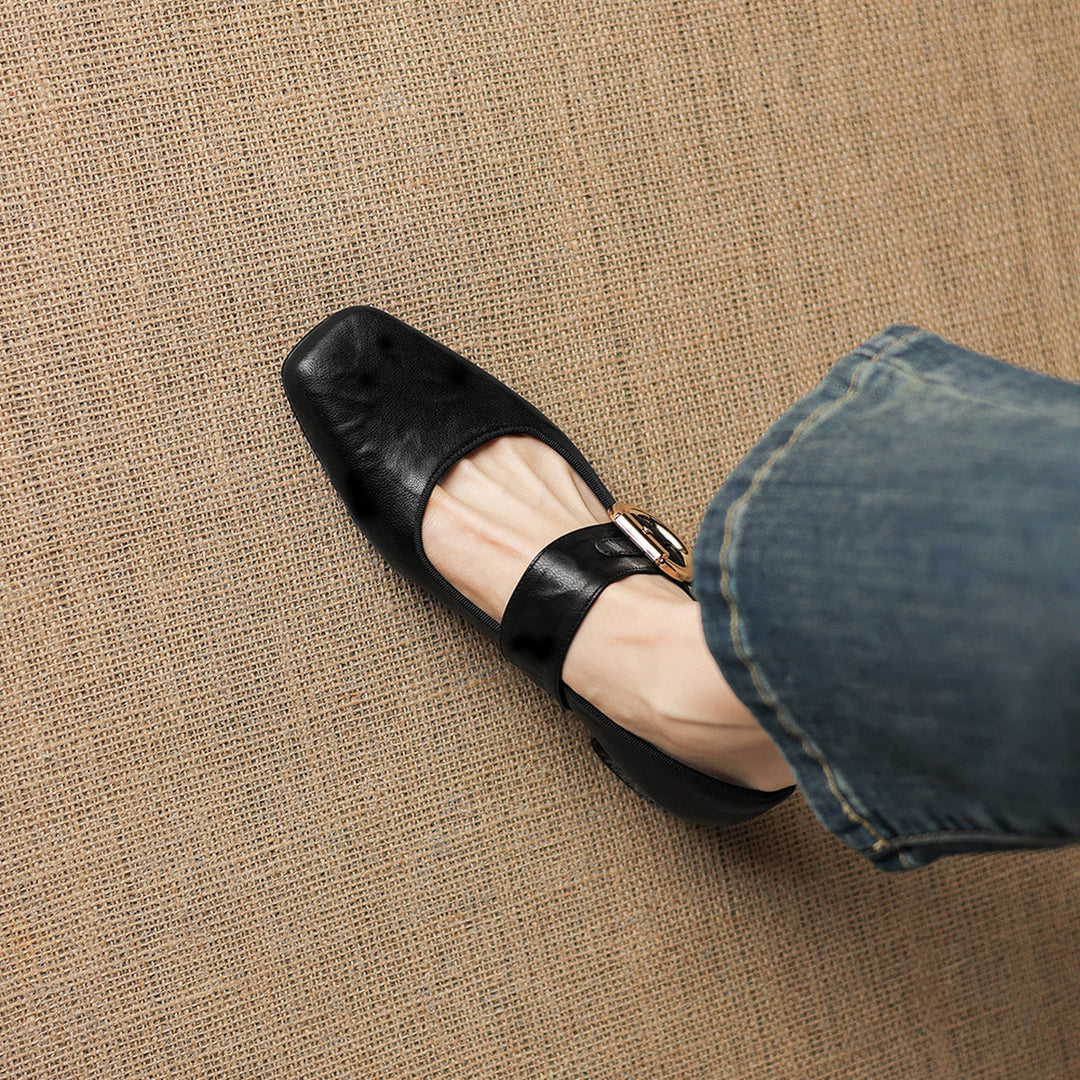 Vivi Genuine Leather Mary Jane Heels