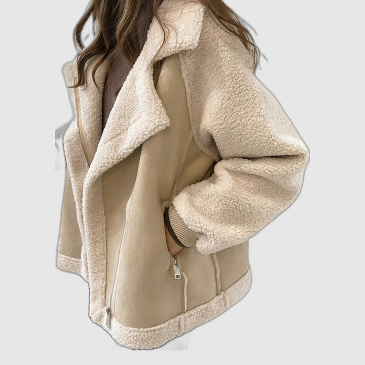 Genevieve | Zip-Up Faux Fur Jacket