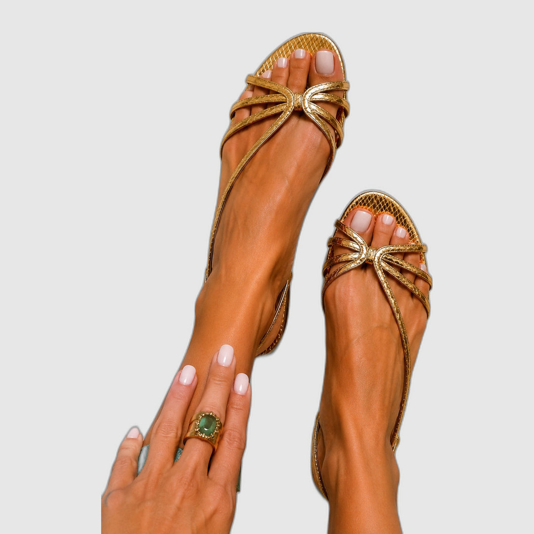 Ginevra | Golden Sandals Summer Elegance