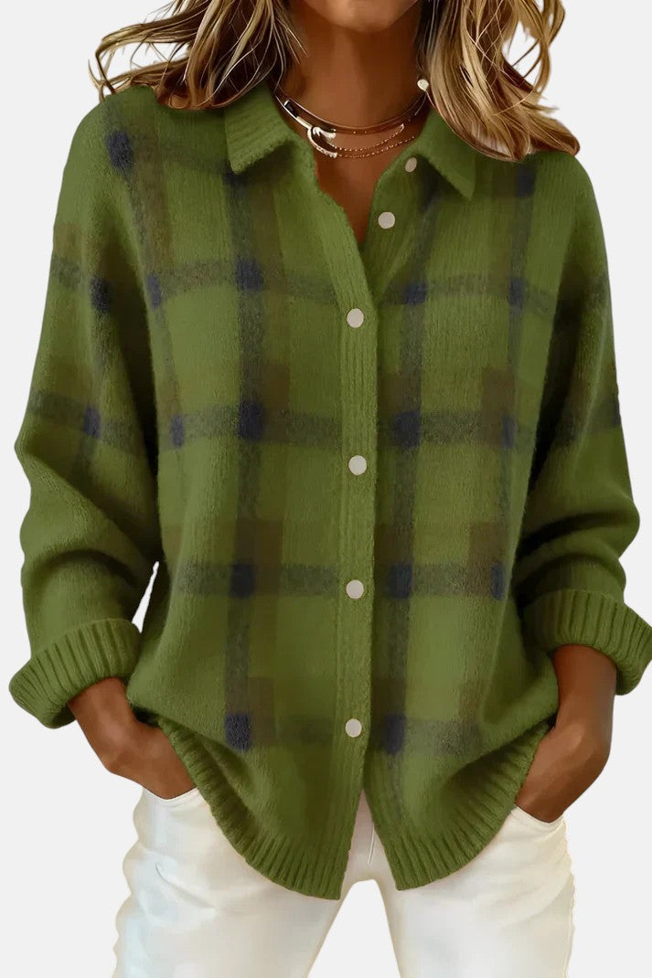 Lumi | Elegant Checked Cardigan