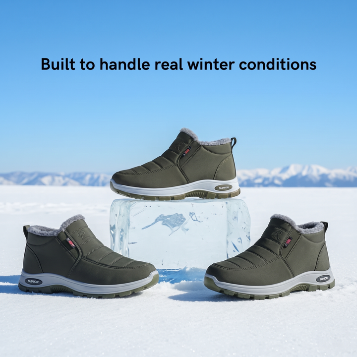 Sianna™ | Quilted Waterproof Slip-On Ankle Boots Green