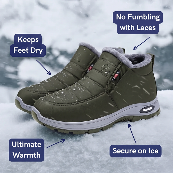 Sianna™ | Quilted Waterproof Slip-On Ankle Boots Green