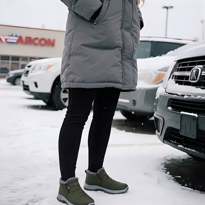 Sianna™ | Quilted Waterproof Slip-On Ankle Boots Green
