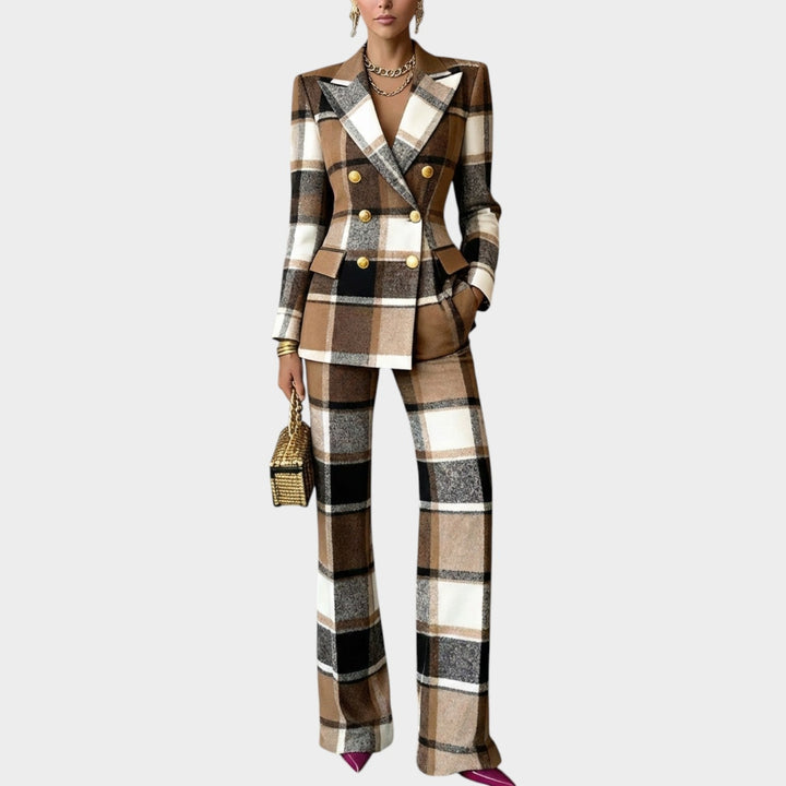 Eloise | Two-Piece Plaid Suit Set