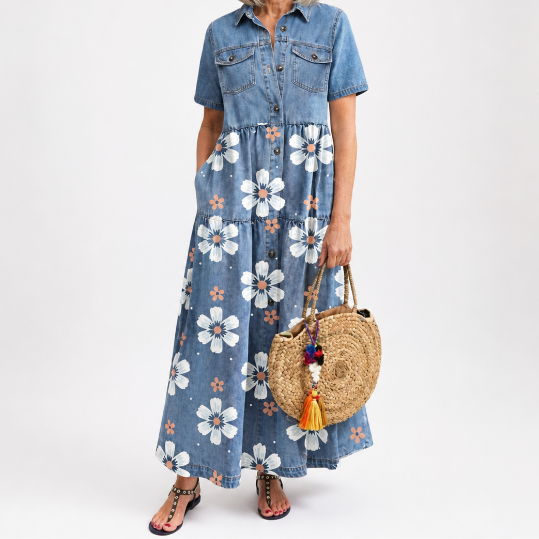 Kirra™ | Floral Denim Dress