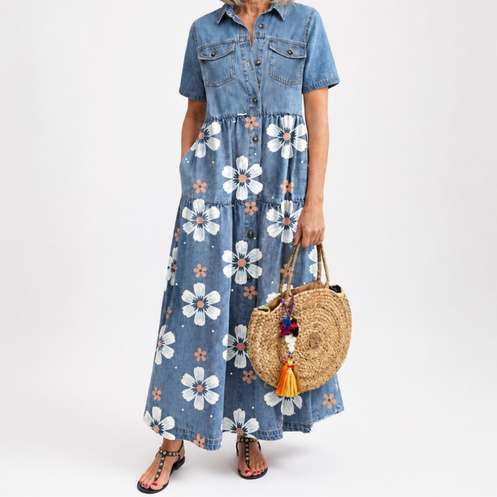 Kirra™ | Floral Denim Dress