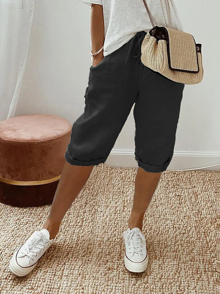 LUI™ | LIGHT COTTON-LINEN SHORTS