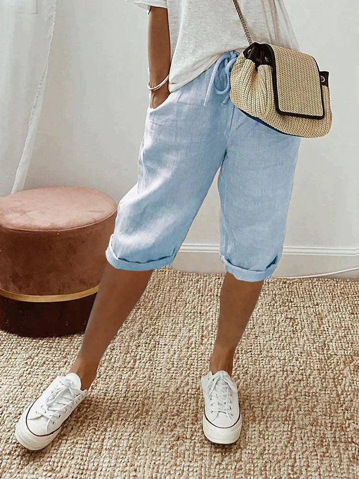 LUI™ | LIGHT COTTON-LINEN SHORTS