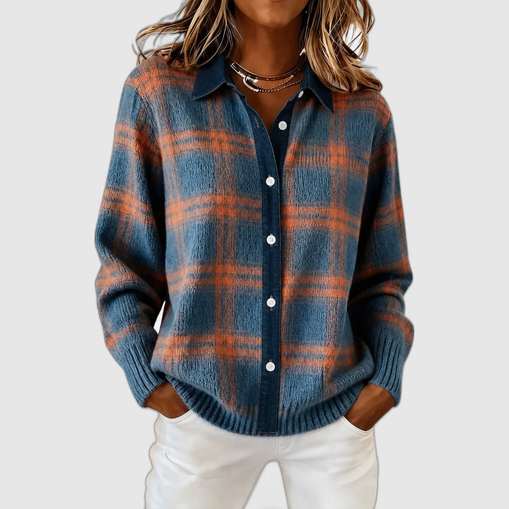 Lumi | Elegant Checked Cardigan