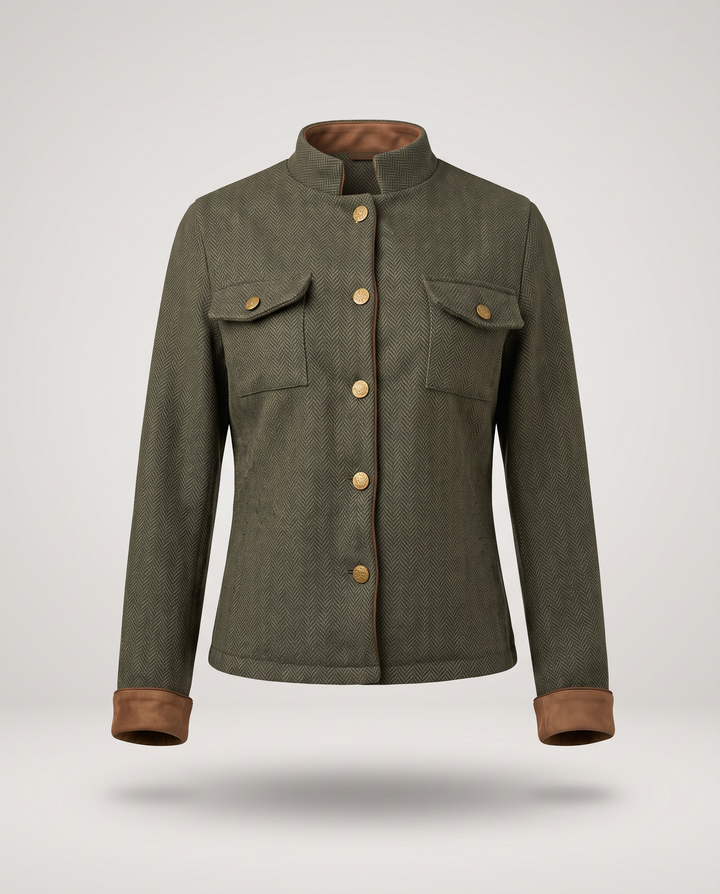 Octavie | Herringbone Military Jacket