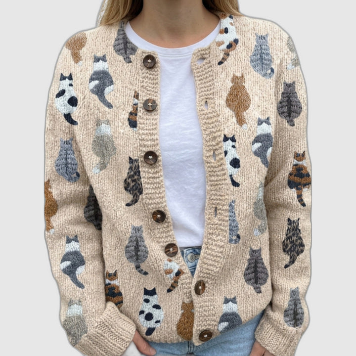 Marilyn | Cat Pattern Cardigan
