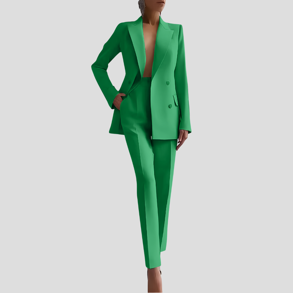 Ghislaine | Blazer and Velvet Pants Set