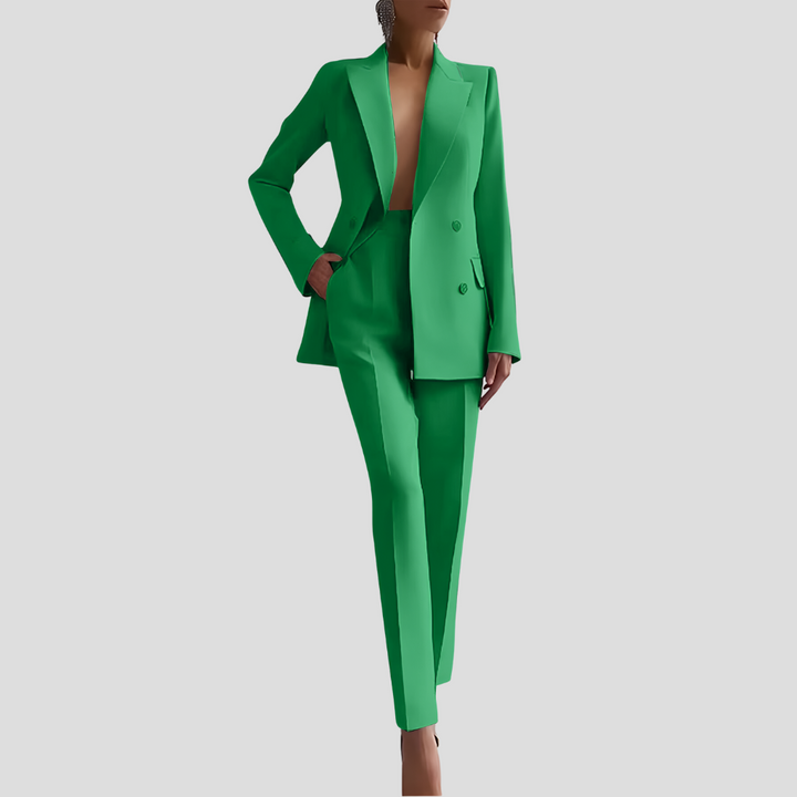 Ghislaine | Blazer and Velvet Pants Set