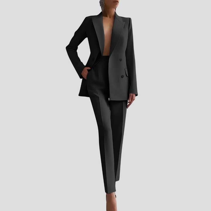 Ghislaine | Blazer and Velvet Pants Set