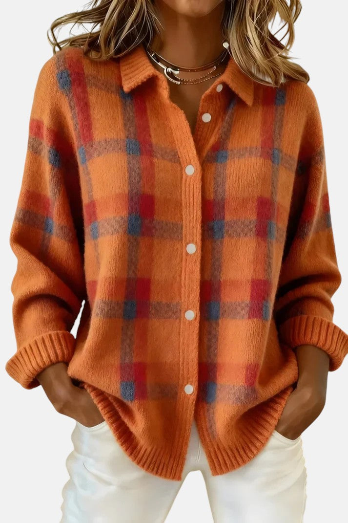 Lumi | Elegant Checked Cardigan