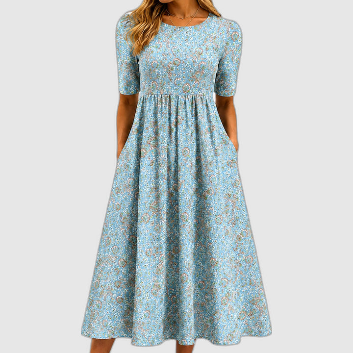 Poppy | Maxi dress with mosaic pattern and pockets