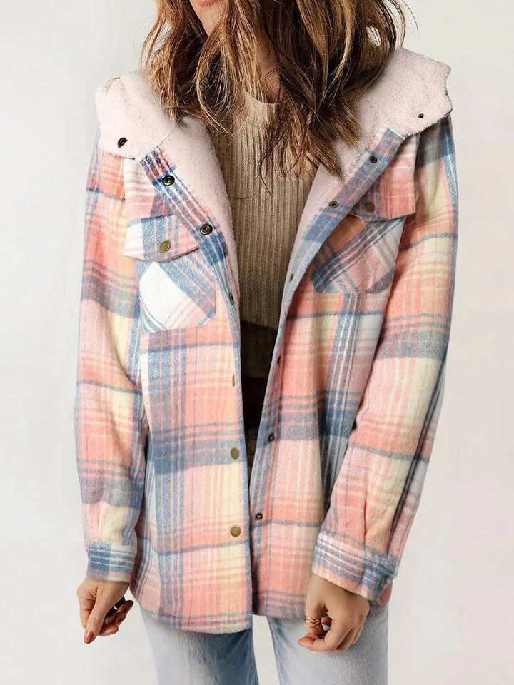 Faye | Hooded Plaid Jacket